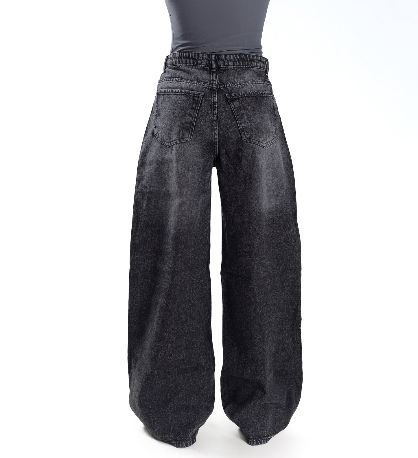 GRAY BAGGY DENIM