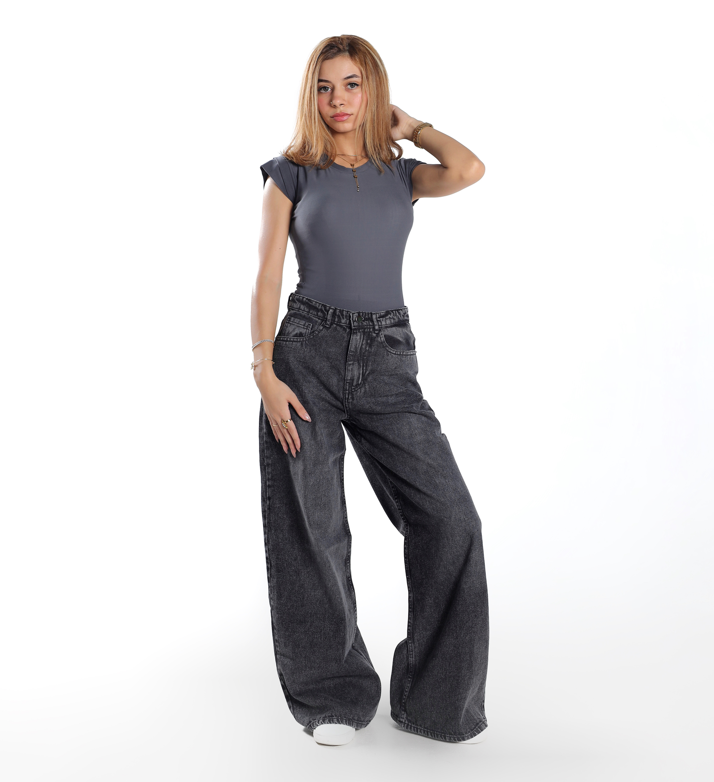 GRAY BAGGY DENIM