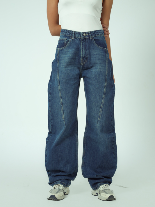 DARK DIRTY BALLOON FIT DENIM