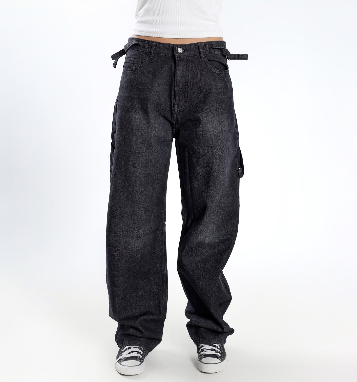 GRAY BALLOON DENIM