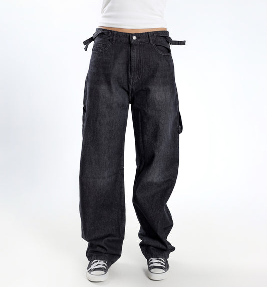 GRAY BALLOON DENIM
