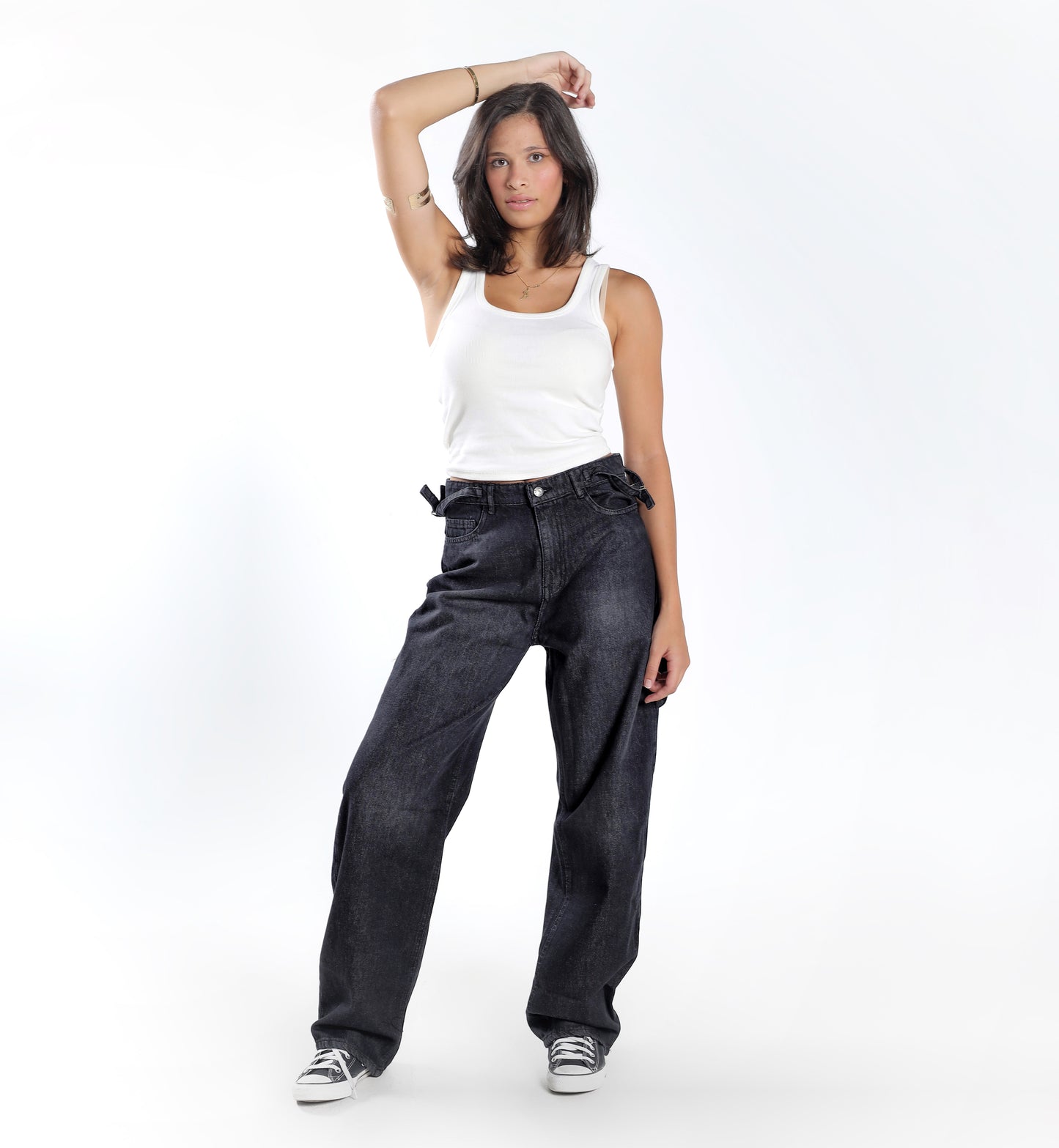 GRAY BALLOON DENIM