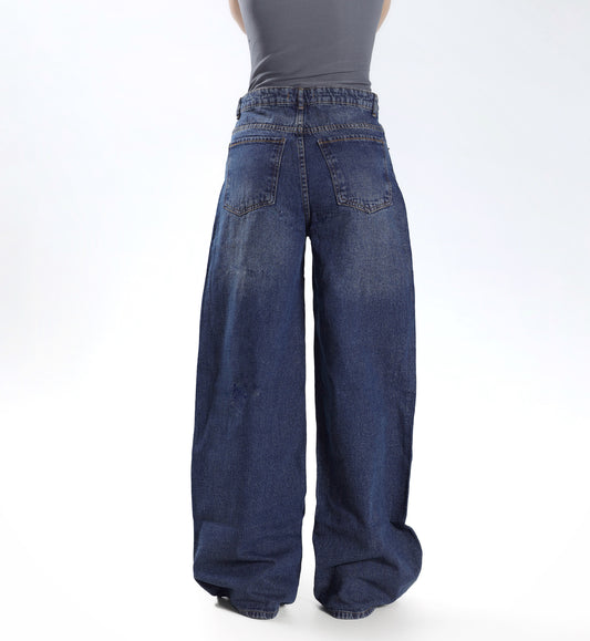 DARK BLUE BAGGY DENIM