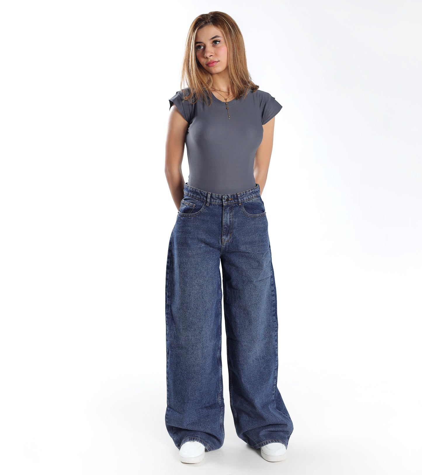 DARK BLUE BAGGY DENIM