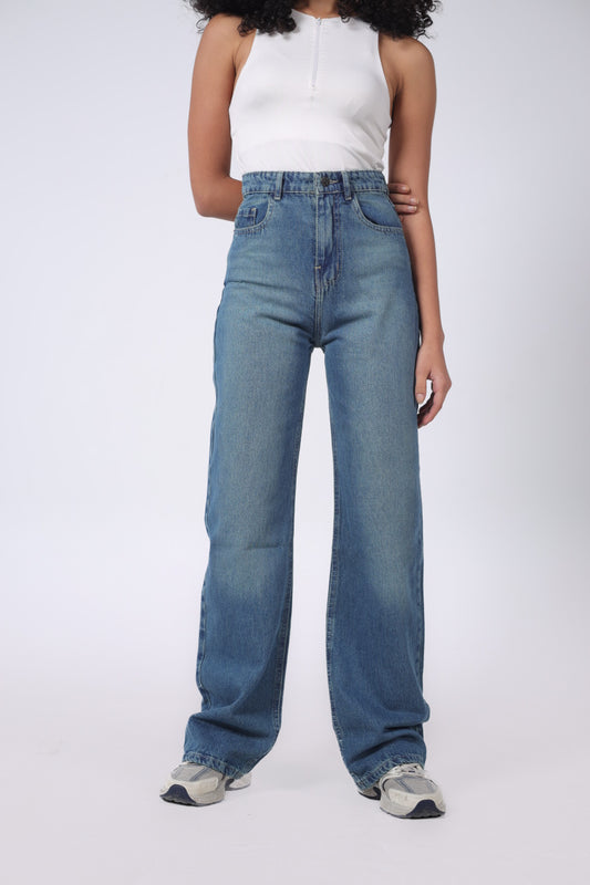 LIGHT DIRTY WIDE LEG DENIM
