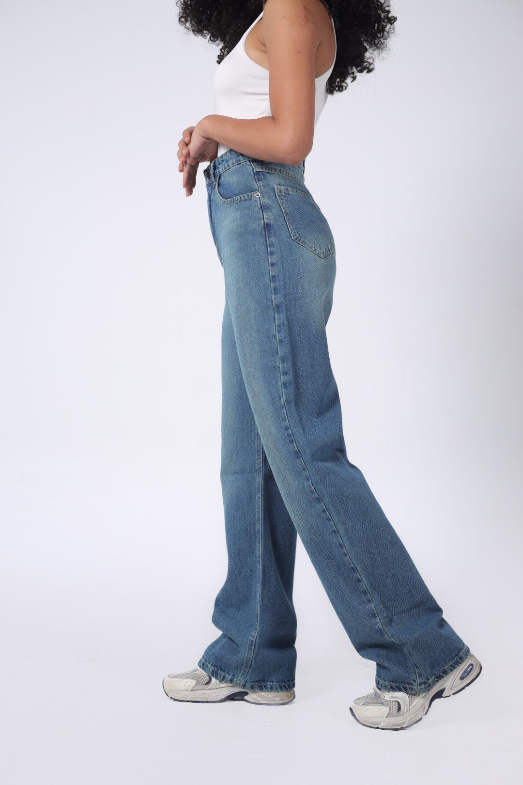 LIGHT DIRTY WIDE LEG DENIM