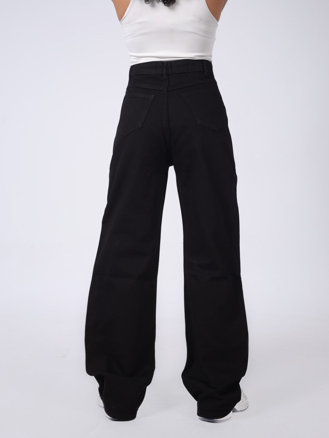 BLACK WIDE LEG DENIM