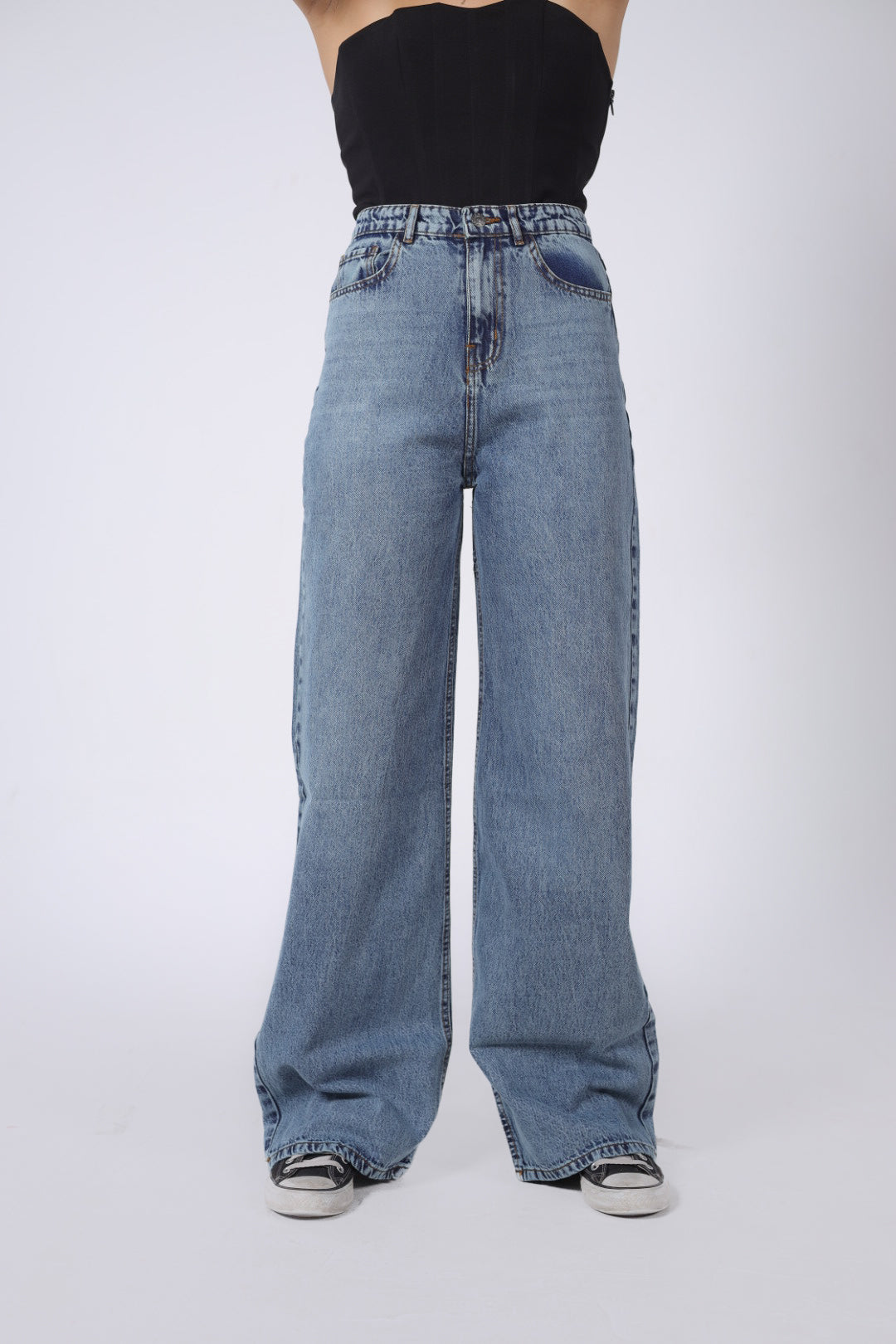 LIGHT GRAY BAGGY DENIM