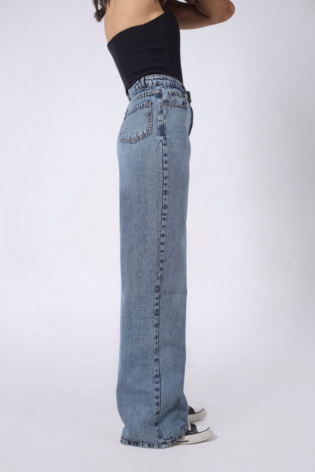 LIGHT GRAY BAGGY DENIM