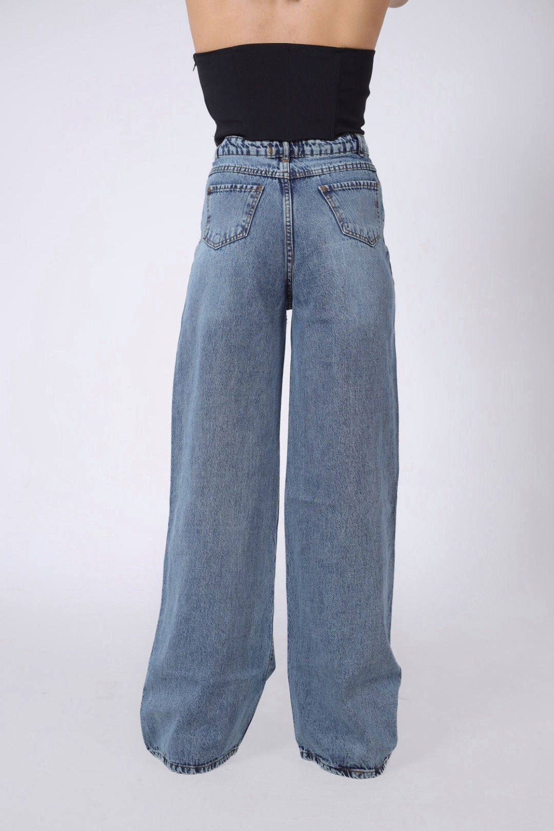 LIGHT GRAY BAGGY DENIM