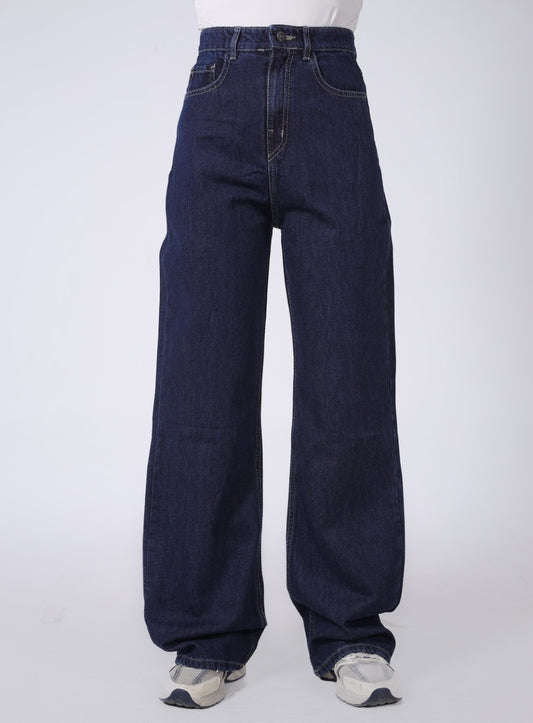 DARK BLUE WIDE LEG DENIM