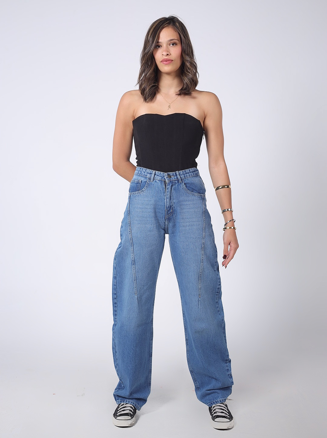 BLUE BALLOON FIT DENIM