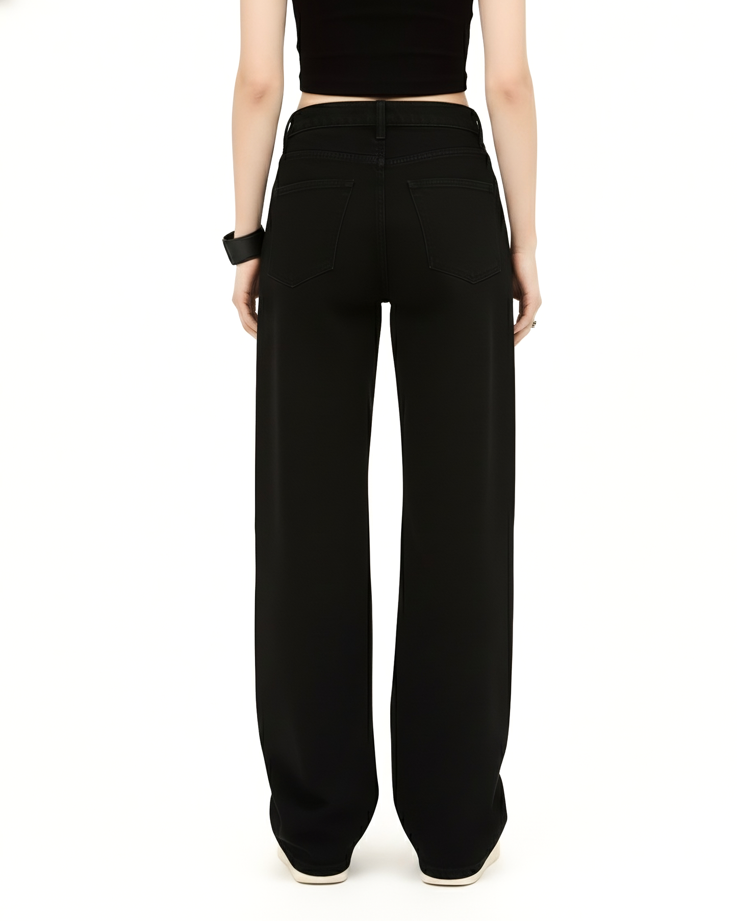 BLACK WIDE LEG DENIM